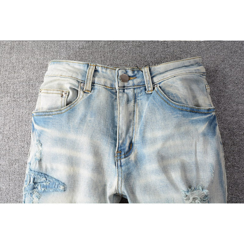 Amiri Jeans Casual Hip Hop Slim Jeans Men #697