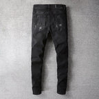 Amiri Jeans Casual Hip Hop Splash-Ink Painted Slim Jeans Men