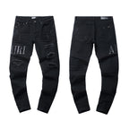Amiri Jeans Casual Ripped Black Jeans