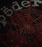 Sp5der Rhinestone OG Web v2 Hoodie Black