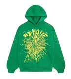 Sp5der Star OG Web v2 Hoodie Green