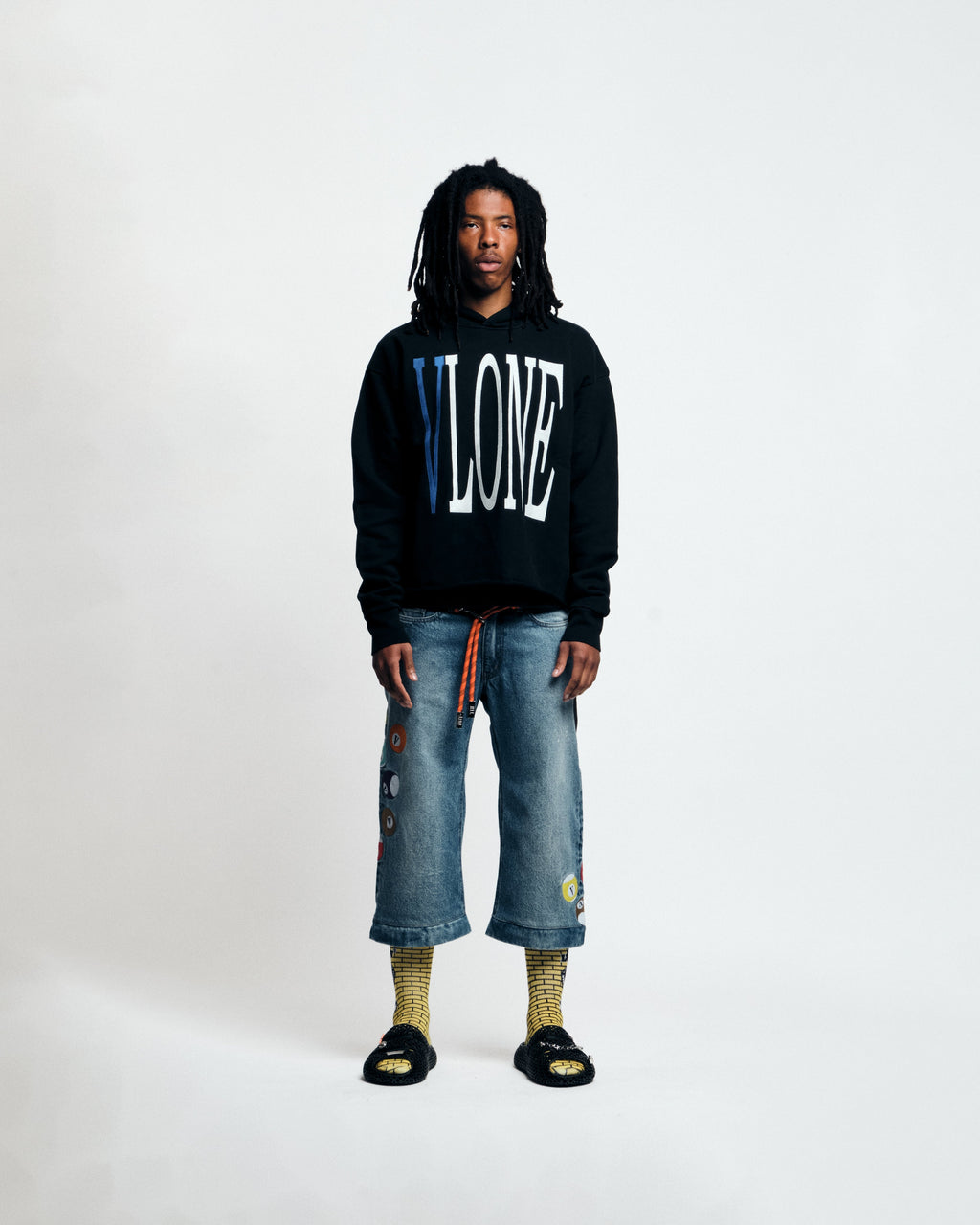 VLONE OG Staple Embroidered Hoodie (Blue/Black)