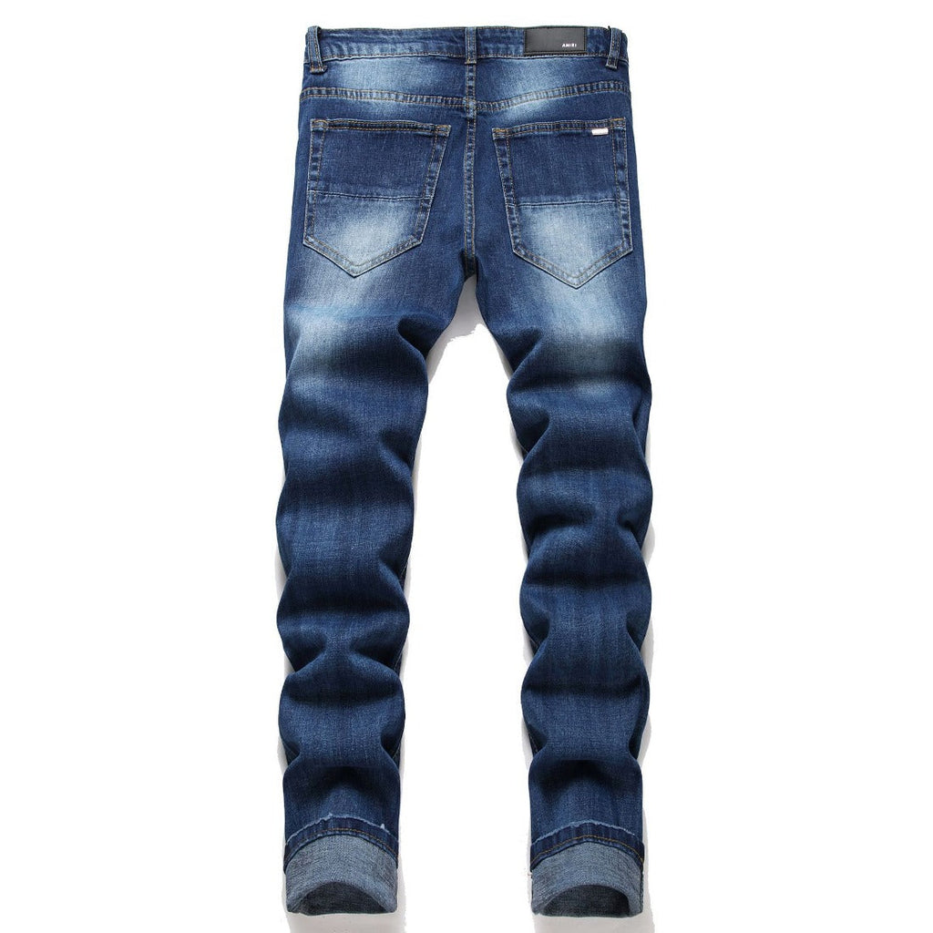 Amiri Jeans Embroidered Slim-Fit Stretch Jeans